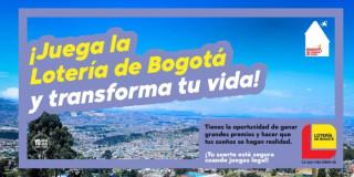 Imagen de la pieza gráfica que promociona el sorteo de la Lotería de Bogotá 