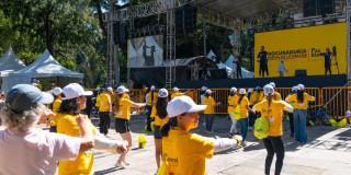 Foto de participantes de la jornada Bogotá se mueve por la Paz Electoral realizada este 1 de marzo de 2026.