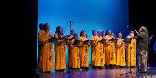 Foto de un grupo musical en Bogotá.