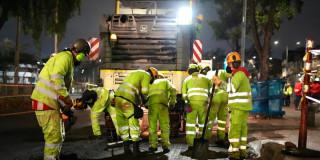 Foto de trabajadores del IDU. 