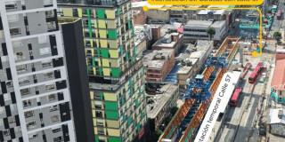 Foto de un frente de obra del Metro 