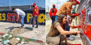 Foto de la jornada de recuperación de espacio público en el barrio Sevilla de Bogotá.