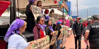 Foto de una feria de emprendimientos de mujeres