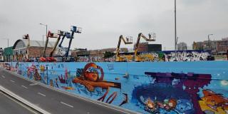 Foto de arte en el intercambiador de la calle 72 