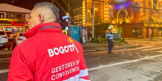 Gestor de convivencia durante operativo a bares.