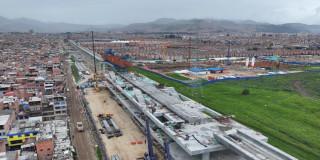 Foto de un frente de obra del Metro de Bogotá