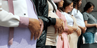 Foto de un grupo de mujeres embarazadas 