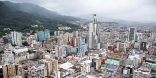 Foto de vista panorámica de Bogotá.