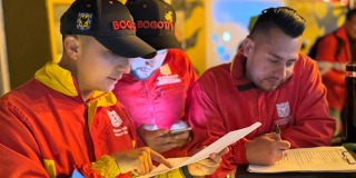 Foto de funcionarios del Distrito en operativo de seguridad