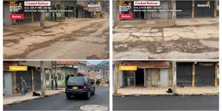 Foto de vías mejoradas en El Mochuelo