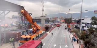 Foto de una protesta en Bogotá.