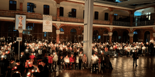 Imagen de los feligreses en la Iglesia del 20 de Julio