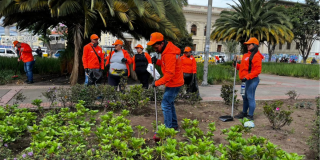 Foto de funcionarios del Distito en operativos de limpieza 