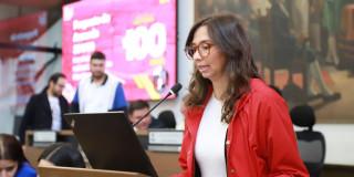 Foto de la presentación ante el Concejo del proyecto de acuerdo para atraer fútbol y otros eventos deportivos a Bogotá. 
