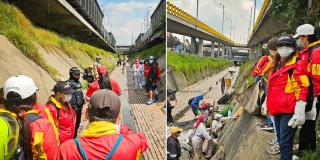 Fotos del operativo en el Canal Comuneros, ubicado en la calle Sexta en el centro de Bogotá.