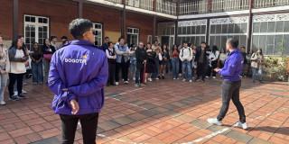 Foto de un encuentro en el centro de Bogotá.