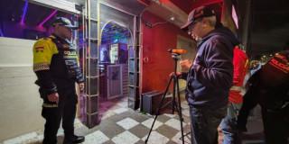 Foto de los operativos contra ruido en Puente Aranda, en Bogotá.