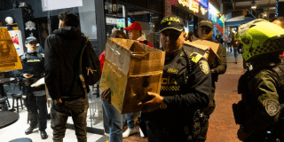 Foto de funcionarios del Distito en un operativo de control 