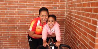 Alicia Milena Romero del Equipo Bogotá de Levantamiento de Pesas