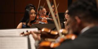 Imagen de mujer tocando violín
