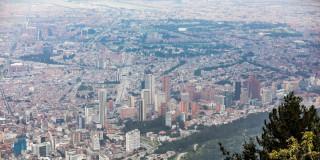Foto panóramica de Bogotá. 