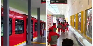 Fotos del Vagón Escuela Metro en Bogotá.