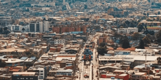 Imagen panorámica de una de las obras de la Línea 1 del Metro de Bogotá