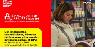 Imagen de mujer leyendo Bogotá Encubierta en la FILBo