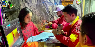 Foto de funcionarios del Distrito en operativo de seguridad