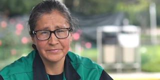 Luz Marina, integrante de la Asociación de Recicladores de Bogotá (ARB)