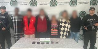 Seis capturados, integrantes de red de extorisión digital