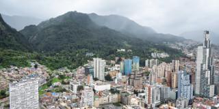 Fotografía panorámica de Bogotá