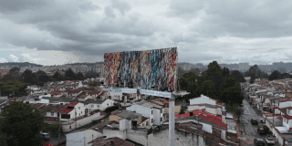 Imagen de la instalación que estará hasta el 30 de junio en la calle 172 con Autoposta Norte de Bogotá.