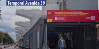 Foto de la estación Avenida 39 de TransMilenio.