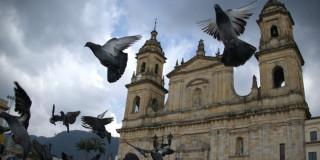 Foto de la Plaza de Bolívar en el centro de Bogotá.