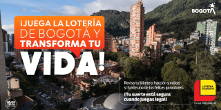 Imagen de la pieza gráfica que promociona el sorteo de la Lotería de Bogotá