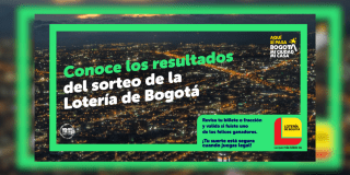 Pieza gráfica sobre la Lotería de Bogotá 
