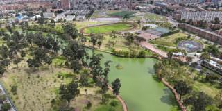Imagen panorámica del parque Timiza de Bogotá