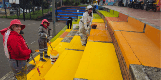 Foto de funcionarios del Distito en una jornada de recuperación