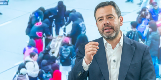 Imagen del alcalde Carlos Fernando Galán hablando