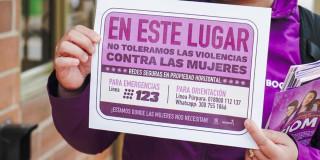 Cartel de la SDMujer con información sobre la Ruta Única 