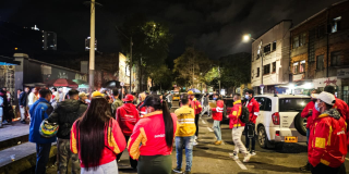 Foto de funcionarios del Distrito en operativo de seguridad