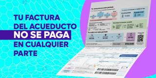 Imagen gráfica que muestra una factura del Acueducto de Bogotá