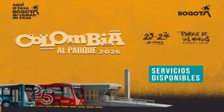 Pieza gráfica de Colombia al Parque 2026