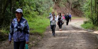 mujeres en caminata recreativa del IDRD