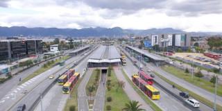 Foto de una vía de Bogotá 