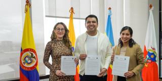 María Fernanda Ortiz, Julián Sánchez y Claudia Mercado.