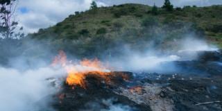 Foto de una quema forestal en uno de los bosques de Cundinamarca.