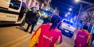 Foto de funcionarios del Distrito en operativo de seguridad