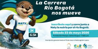 Imanen de la publicidad Carrera Río Bogotá.